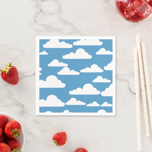 GRAFISCHE BLAUWE SKY EN WITTE KLEUTEN ONTWERP SERVET (Insitu)