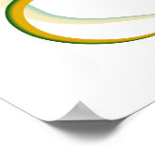 Grafische Blauwe Vogel en Paradijsvogel Poster (Hoek)