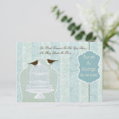 Grafische blauwe vogelkooi, liefdesvogels RSVP 3,5 (Staand voorkant)