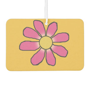 Grafische Bloem Roze/Blauw Revisible Luchtverfrisser