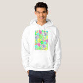 Grafische bloemen hoodie (Voorkant volledig)