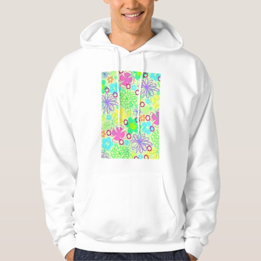 Grafische bloemen hoodie (Voorkant)