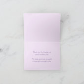 Grafische bloemenbruiloft bloem meisje dank u kaar bedankkaart (Binnen)