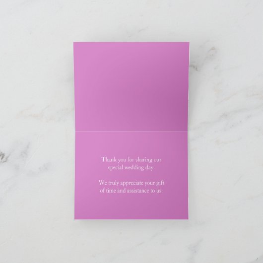 Grafische bloemige bedankkaart voor bruidsmeisjes  (Binnen)