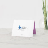 Grafische bloemige trouw bruidsmeisje bedankkaart (Achterkant)