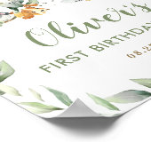 Grafische boerendieren Greenery Birthday Welkomstt Poster (Hoek)