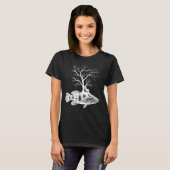 Grafische Boom Vissen Hengel Vis Groeper 1 T-shirt (Voorkant volledig)
