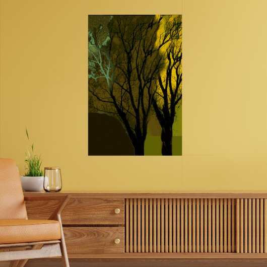 Grafische boomposter poster (Woonkamer 2)
