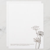 Grafische bruine bloemkoeien peterselie letterkop briefhoofd (Voorkant / Achterkant)