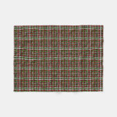 Grafische Burlap geweven snaren Kerstmis Fleece Deken (Voorkant (Horizontaal))