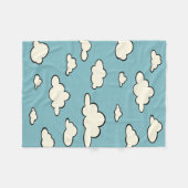 GRAFISCHE CARTOON STYLCLOUDS SKY FLEECE BLANKET DEKEN (Voorkant (Horizontaal))