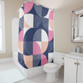 Grafische cirkels naadloos patroon douchegordijn (In situ)
