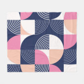 Grafische cirkels naadloos patroon fleece deken (Voorkant (Horizontaal))