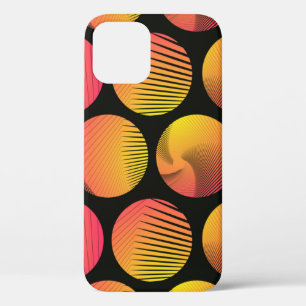 grafische cirkels naadloos patroon in oranje vuur Case-Mate iPhone case