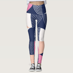 Grafische cirkels naadloos patroon leggings