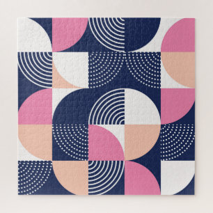 Grafische cirkels  naadloos patroon legpuzzel