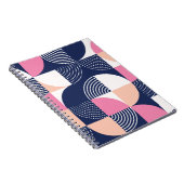 Grafische cirkels  naadloos patroon notitieboek (Rechterzijde)