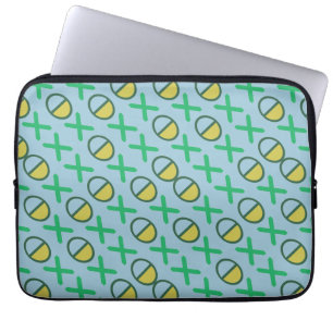 Grafische code Pictogrammen Geel Groen op elke kle Laptop Sleeve