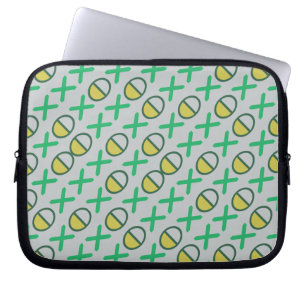 Grafische code Strings Groen Geel op elke kleur Laptop Sleeve