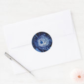 Grafische computer circuit tunnel ronde sticker (Envelop)
