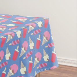 Grafische consumptie-ijs en popsicles tafelkleed