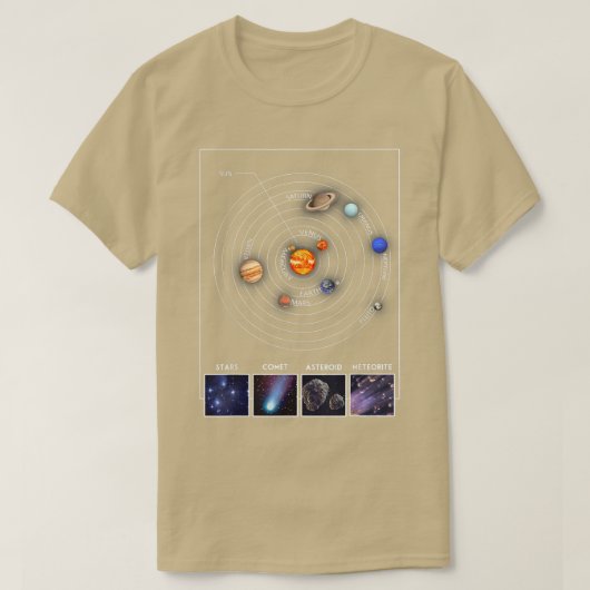 Grafische Cool Astronomie Scientist Gift Solar Sys T-shirt (Design voorkant)