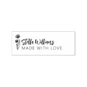 Grafische Daisy Script Gemaakt Met Liefde Rubberstempel (Afrduk)