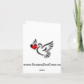 grafische de liefdevalentijn van de hartduif feestdagen kaart (Achterkant)