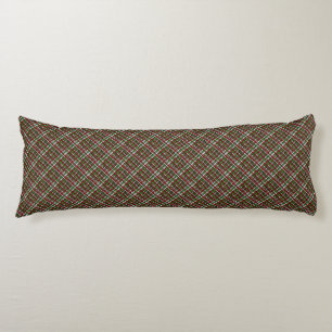 Grafische Diagonaal Geweven Burlap Groen Rood Wit Lichaamskussen