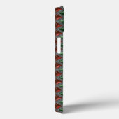 Grafische diamanten Pattern Red Green Pareltjes Case-Mate iPhone Case (Achterkant / Rechts)