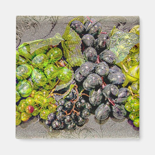 grafische digitale kunstmagneet magneet (Voorkant)