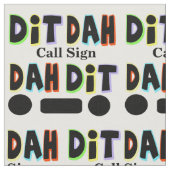 Grafische Dit en Dah Ham Radio Fabric passen het a Stof (Close Up)
