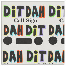 Grafische Dit en Dah Ham Radio Fabric passen het a Stof