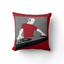 Grafische DJ-draaitafel kussen