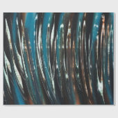 Grafische donkerblauwe golf cadeaupapier (Vlak)