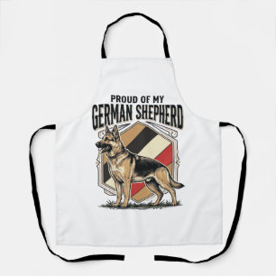 Grafische Duitse Herdershond Vintage Gravure Honde Schort