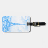 Grafische Eiffeltoren Bagagelabel (Voorkant horizontaal)