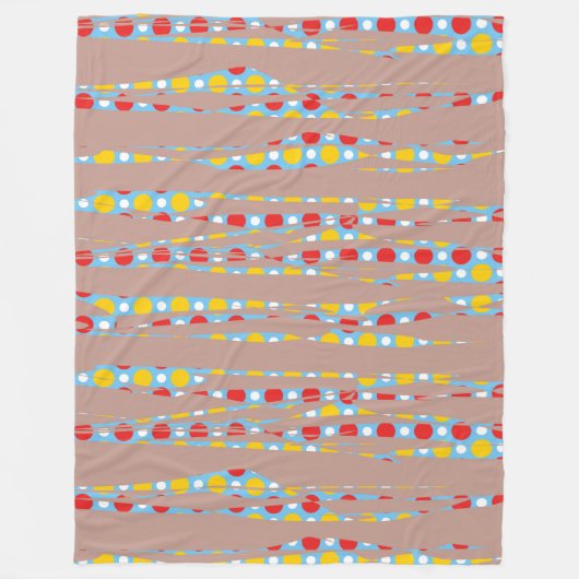 Grafische en abstracte horizontale lijnen fleece deken (Voorkant)