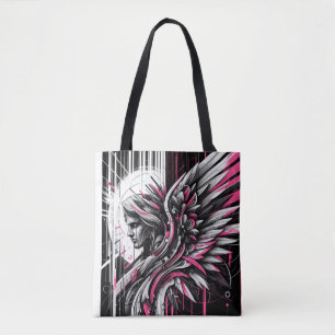 grafische engel tote bag