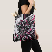 grafische engel tote bag (Dichtbij)