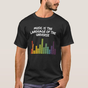 Grafische Equalizer Muziek Is De Taal Van Het Uni T-shirt