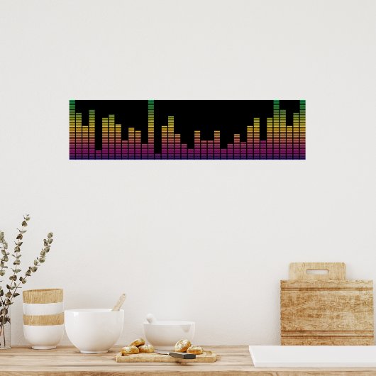 Grafische equalizer poster (Keuken)