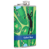 Grafische erlenmeyer van de Gepersonaliseerd vrouw Heupfles (Rechts)