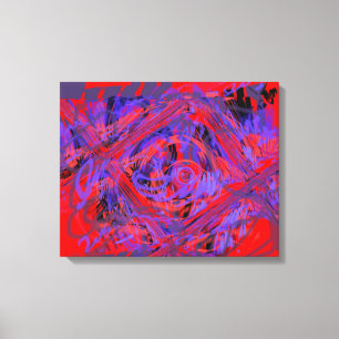 Grafische explosie verpakt Canvas Afdruk