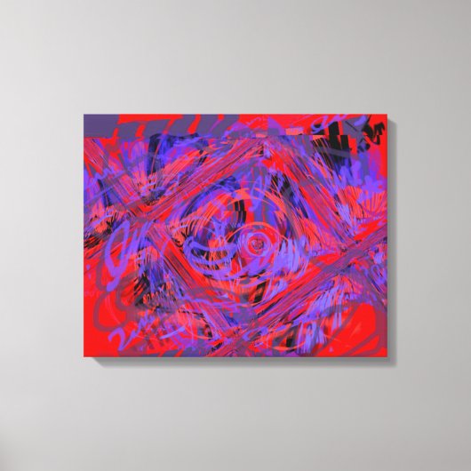 Grafische explosie verpakt Canvas Afdruk (Voorkant)
