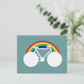 Grafische fiets & regenboog briefkaart (Staand voorkant)