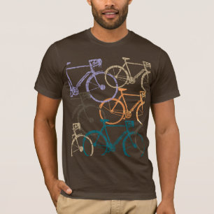 Grafische Fietsen Fietsen Bruin T-shirt
