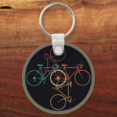 grafische fietsen - fietsen sleutelhanger (Voorkant)