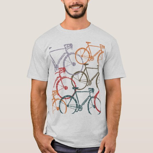 Grafische fietsen / fietsen t-shirt (Voorkant)