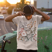 Grafische fietsen / fietsen t-shirt